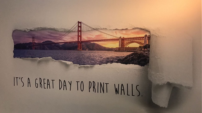 Golden Gate Bridge image printed on wall with Wallpen