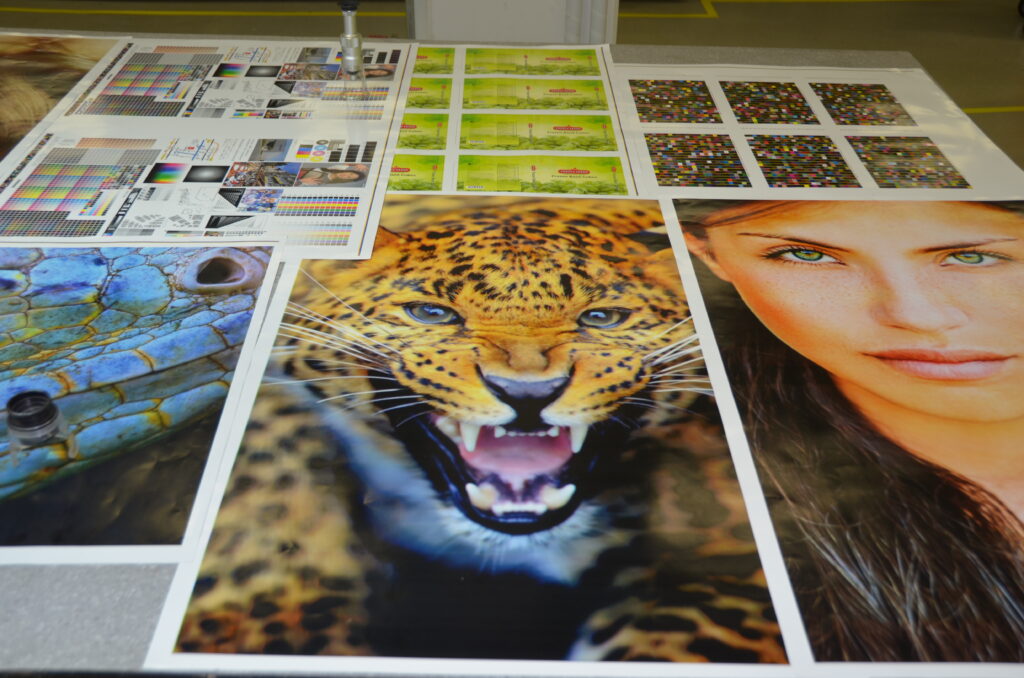 print samples from Landa digital press