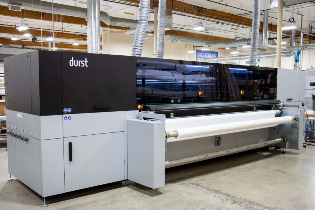 Durst P5 TEX iSUB printer at Infinity Images in Portland, Oregon